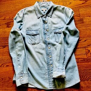 J. Crew Light Blue Denim Button-Down Shirt